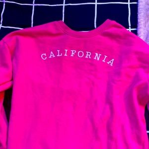 Pink california hoodie! Lightly used, good condition.